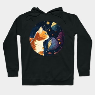 Cat Thinking Space Cosmic - Cat Astronaut Hoodie